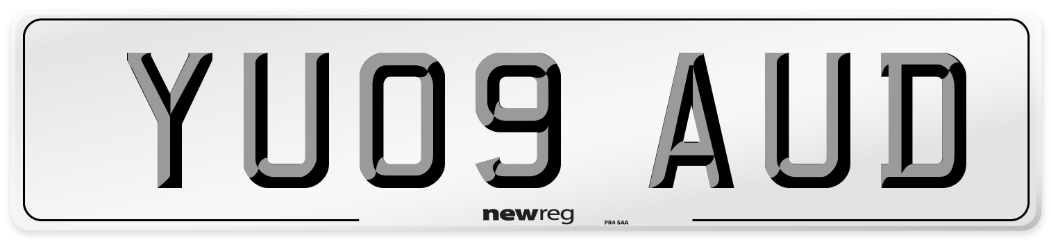 YU09 AUD Number Plate from New Reg